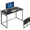 MUSSO F5 - Scrivania pieghevole 80x40 cm, piccolo tavolo per computer senza montaggio, tavolo da ufficio e da lavoro manuale, tavolo per laptop per home office e studenti, tavolo pieghevole stretto