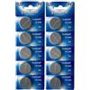 Eunicell 10 x CR2450 3V Lithium Knopfzelle 600 mAh (2 Blistercards a 5 Batterien) EINWEG Markenware Eunicell