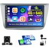 Inefala 4+64G 9'' Android 15 Autoradio per Seat Altea Toledo | Pantalla Táctil Estéreo Bluetooth Radio con WIFI GPS EQ FM/RDS Cámara de Visión Trasera