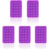 PEUTIER 5pz Supporti a Ventosa per Telefono, Supporto per Telefono Adesivo in Silicone Antiscivolo con 24 Ventose Supporto per Accessori per Telefono Vivavoce per Selfie e Video (Viola)