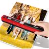 Youool Scanner portatile A4, scanner di immagini USB, scanner portatile a colori, 900 dpi, scanner per documenti A4, in formato JPG/PDF (scanner rossi + scheda 16GTF)