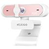 NexiGo N660P Pro Webcam 4K Con Lente Senza Distorsione, 1080P 60 FPS Autofocus, 3DNR, Microfoni Riduzione Rumore E Copertura Privacy, Webcam Gaming Streaming PC Mac Switch 2, Rosa