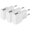 Security-01 Confezione da 3 caricabatterie USB da 5 V 1 A 5 W AC a DC per telecamere IP, tablet, lettori MP3, e-reader, smartphone, utensili elettrici e molto altro ancora