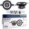GK SOUND KIT SET PER ALPINE SXE-0825S 2 altoparlanti diffusori coassiali a 2 vie 8,7 cm 87 mm 3,5 di diametro da 20 watt rms e 150 watt max impedenza 4 ohm, coppia + 5 adesivi omaggio