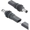 CERRXIAN 2 adattatori di alimentazione USB C a DC 5,5 mm x 2,1 mm per Starlink Mini, PD100W USB C femmina a connettore maschio DC5521, cavo impermeabile di ricambio Starlink Mini