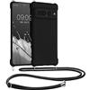 kwmobile Custodia Compatibile con Google Pixel 7 Pro Cover - Back Case in Silicone TPU - Protezione Smartphone con Cordino - nero
