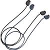 kwmobile 2X Laccetto Portauricolari Compatibile con Samsung Galaxy Buds Fe - Cordino Portacuffie in-Ear - Laccio Ferma Cuffiette Blu Scuro/Nero