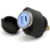 Cliff Top Caricatore USB DIN 36W PD USB-C e QC 3.0 Adattatore USB per presa DIN, compatibile con moto BMW Ducati Triumph (Mini)