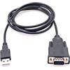 JZK 1.5 m USB a seriale RS232 DB9 adattatore cavo con chipset FTDI, seriale DB9 maschio USB 2.0 a RS232 cavo per Windows 11/10/8/7, Vista, Linux, Mac OS
