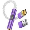 EZ EAR CCZ CM01 Adattatore per cuffie da USB C a jack da 3,5 mm, adattatore amplificatore MAX97220 DAC chip decoder CX31993, convertitore audio ad alta risoluzione, 24 bit/384 kHz
