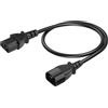 CERRXIAN Cavo di prolunga IEC C14 a C13 da 18 AWG 10 A 250 V IEC 320 C13 maschio a C14 femmina computer monitor PDU Power Extension Cord