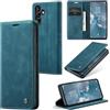 Sojlecyu Cover per Samsung Galaxy A54 5G a Libro Portafoglio, Blu verde | Custodia con 2 slot carte e scomparto banconote, chiusura magnetica, funzione supporto e TPU antiurto - Custodia a libretto