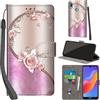 PHINIENLAND Cover per Huawei Honor 8A 2019/2020 / Huawei Y6 Prime 2019 Case PU Pelle Custodia [Kickstand] [Chiusura magnetica] [Slot per Schede], Portafoglio Flip Custodia per Honor 8A,Rosa