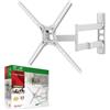 Barkan Supporto da parete VESA da 3400 W fino a 400 x 400 mm ruotabile, pieghevole, girevole e inclinabile per TV piatta/curva da 29 a 65/74-165 cm