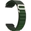 CeiBand Anello Alpino Cinturino Compatibile con 20mm 22mm, Ricambio in Nylon Sportivo Bracciale Metallo G-Hook Uomo Donna per 20mm 22mm -(22mm Verde)