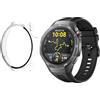 HidWee Custodia Compatibile con Huawei Watch GT5/GT 5 Pro 46mm Cover, 1 Pezzi PC Rigida Antiurto Case 9H Durezza Vetro Temperato, HD Anti Graffio Protezione Totale Custodia - Trasparente