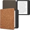 kwmobile Custodia Compatibile con Kobo Libra Colour - Cover a Libro per eReader - Copertina Protettiva Flip Case Protezione per e-Book Reader in Sughero