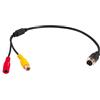 Red Wolf,Cavo adattatore maschio a 4 pin RCA femmina per telecamera di retromarcia per monitorare la visualizzazione, portatile, antiurto impermeabile