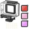 ShipeeKin Custodia impermeabile di ricambio con filtri rossi e inserti antiappannamento compatibile per Gopro Hero 7 Black/ (2018) /6/5 Camera, Guscio protettivo da immersione