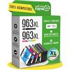 callmenew Cartucce d'inchiostro 963XL - Compatibile con HP 963 Multipack/HP 963XL (CMYK) - 4 Multipack 963 XL, XL Raggio Smart-Chip, ricambio per OfficeJet Pro 9010/9020 Serie