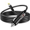 PNGKNYOCN 12V auto accendisigari cavo a DC 8mm, 16AWG DC7909 maschio al cavo di alimentazione accendisigari con fusibile 15A per auto camion RVs generatore solare (3M/9.8FT)