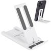 cobee Mini supporto per telefono cellulare pieghevole, supporto per telefono cellulare regolabile a 6 velocità Supporto per tablet portatile Supporto per cellulare da tavolo Supporto (bianco)