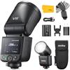 GODOX V1 mid C V1mid C Flash Compatibile con Canon, Flash TTL a Testa Rotonda, Wireless 2.4G HSS 1/8000s Speedlite con Batteria da 2200 mAh, 650 Flash a Piena Potenza, Supporto Type-C