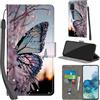 PHINIENLAND Cover per Samsung Galaxy S20 Plus custodia portafoglio Farfalla | 3 scomparti carte, 1 tasca banconote, Chiusura magnetica, Supporto, Pelle PU flip cover per Samsung S20 Plus