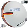 SCHWAIGER 531 Sistema SAT Set satellitare Parabola satellitare Quad LNB digitale 8x F-plug 7mm Antenna SAT in alluminio set completo Grigio chiaro 74,5 x 84,5 cm