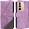XINNI Cover per Realme C75 4G/Realme 14X 5G Custodia, Cellulare Libro Antiurto Flip Pelle PU/TPU, Portafoglio Flip Magnetica Case, Viola