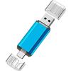 HoxzoDa Chiavetta USB, 2 in 1 USB C, 256mb Portatile Chiavetta USB, Doppio Uso per Telefoni Portatili E Computer, per Immagazzinare Foto, File E Musica
