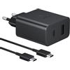 BIHPJD Caricabatterie Rapido Samsung 35W, doppia porta USB+C, con cavo di ricarica USB Type-C Caricabatterie Compatibile con Samsung Galaxy S25/S24 ULTRA/S23/S2 Plus/S21 FE 5G/Note 20 ULTRA/A53/A52/A72