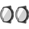 LvBu Cover Compatibile con Huawei Watch GT 2 Pro, Flessibile TPU Protezione Completa con Pellicola Protettiva Antigraffio Protezione Schermo per Huawei Watch GT2 Pro, nero + nero.