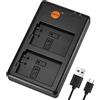 DSTE Fast Charging USB Dual Batteria Caricatore Compatibile per Nikon EN-EL25, EN-EL25a, Z Series, Z50
