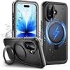 Wusbulk Cover per iPhone 17 Impermeabile con Supporto Magnetico, 360° Completa Protezione, IP68 Waterproof Case con Magsafe, Subacquea Antipolvere Antiurto Custodia per iPhone 17, Nero