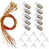 Evemodel 10 pezzi Lampadina a vite LED da 4,5 mm bianco caldo e supporto E5 E5.5 12V-14V E505WMT