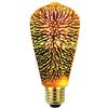TIANFAN Lampadina Edison 3D Fuochi D'artificio Classico Sorgente Luminosa A LED AC85-240V E27 Lampadina Decorativa ST64 Dorata