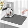 KitchenRaku Tappetino macchina caffe 40x45cm, scolapiatti da cucina assorbente, tappeto lavandino, tappetino scolapiatti da cucina (Grigio)