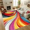 WQMMD Tappeto Soggiorno Moderno Astratto 180 x 250 cm - Tappeto Grande Lavabile, Antiscivolo e Morbido, Tappeto Pelo Corto Geometrico XXL per Salotto, Camera da Letto, Sala da Pranzo e Ufficio