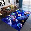 Ganekihedy Tappeto per soggiorno Galassia stellata Tappeto per camera da letto Tappeto per area gioco planetario Zerbino antiscivolo per corridoio (160 x 200 cm)