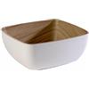 APS 84583 GN 1/6 Schale FRIDA, 17,6 x 16,2 cm, altezza 7,5 cm, melamina, bianco/effetto legno