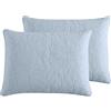 Tommy Bahama Home | Costa Sera Collection | 100% Soft Brushed Cotton, Pre-Washed for Softness, 2-Pack King Sham Set for Bedroom Décor, 21 x 37, Blue