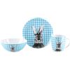 CreaTable, Happy Bunny 25215 - Set di stoviglie pasquali in porcellana, lavabile in lavastoviglie e microonde, made in Europe