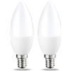 Philips Amazon Basics Lampadina LED E14 a Candela, 6W, equivalenti a 40W, Luce Bianca Calda, Dimmerabile, confezioni da 2