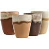 Creatable, 24737 Serie Squeezy Mocha Mousse - Set di 4 stoviglie per 4 persone, in gres porcellanato, lavabile in lavastoviglie e microonde, produzione di qualità