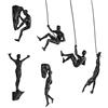 Olpchee Set di 6 sculture da parete in resina, stile nordico, moderno, semplicità, creative, a forma di uomo che si arrampica, rifinite a mano, per decorare la casa (6 pezzi,