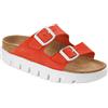BIRKENSTOCK ARIZONA CHUNKY TOMATO, SUEDE LEATHER sandali donna