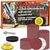 KONGMING Dischi Abrasivi 50mm 100 Pezzi Carta Abrasiva Grana 80 per Attacco per la levigatura del Trapano