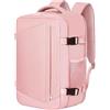 KIRFEIHT Zaino da Viaggio 40x30x20 per Ryanair 24L Bagaglio a Mano Aereo Piccolo - Borsa da Viaggio per Cabina, Zaini Universali per Uomo e Donna per Scuola Trekking Lavoro - Rosa