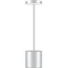 HYMZP Lampada da Tavolo Senza Fili，5000mAh Ricaricabile LED Lampada da Tavolo,Dimmerabile, Lampada in Metallo, per Sala da Pranzo,Camera da Letto,All'aperto(Argento)